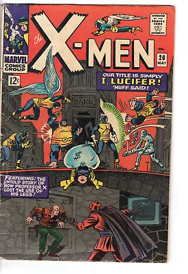 Buy X-men #20 (1966) - Grade 3.0 - I Lucifer - Bonus Professor X Untold Story! • 64.25£