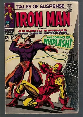 Buy Marvel Comics VGF 5.0 TALES OF SUSPENSE #97 1st WHIPLASH IRON MAN 1967 • 129.99£
