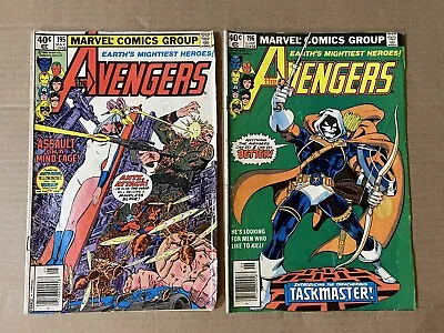 Buy Avengers #195 & 196 1st Taskmaster Set! Both Rare Mark Jewelers Insert Variants! • 79.15£