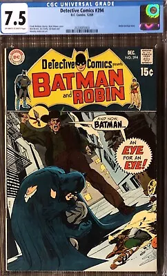 Buy Batman Detective Comics #394 / Neal Adams Batman Cover / CGC 7.5 VF- == 1969 😎 • 114.46£