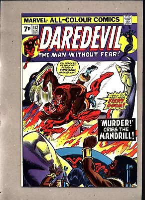 Buy Daredevil #112_august 1974_very Fine_ Murder Cries The Mandrill _black Widow_uk! • 0.99£
