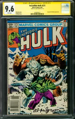 Buy Incredible Hulk 272 CGC 9.6 SS Milgrom 2nd Rocket Raccoon Newsstand Ed 6/1982 • 237.17£