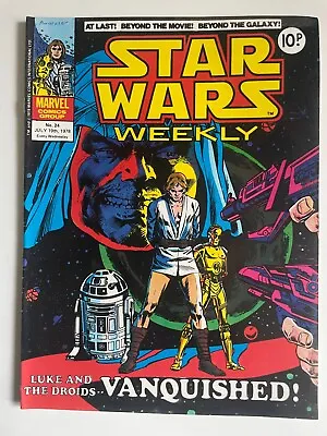 Buy Star Wars Weekly #24 Vintage Marvel Comics UK • 2.45£
