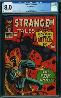 Buy Strange Tales 146 Cgc 8.0 White Pages  2nd Eternity And 1st Cover App 1966 A8 • 252.99£