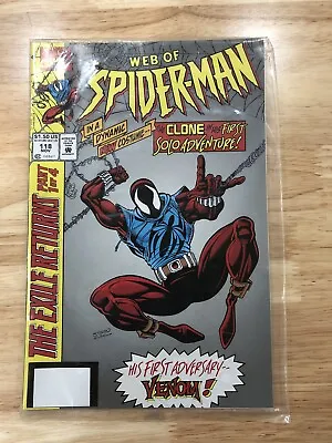 Buy WEB OF SPIDER-MAN #118  His 1st Adversary VENOM  1994 1st Scarlet Spider • 79.94£