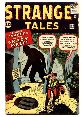 Buy STRANGE TALES #100 Comic Book 1962-ATLAS-JACK KIRBY-DON HECK-STEVE DITKO-vg • 90.64£