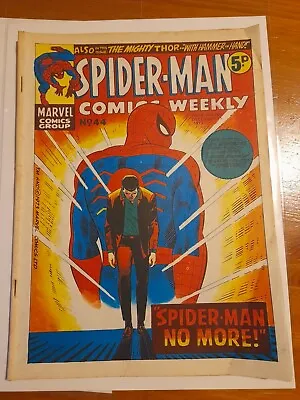 Buy Spider-Man Comics Weekly  #44 Dec 1973 Good+ 2.5 Reprints ASM #50 1st Kingpin • 6.99£