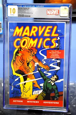 Buy Marvel Comics #1 -Silver Foil Ed. - CGC 10.0! 1 Oz Of PURE Silver - Low Serial#! • 355.64£