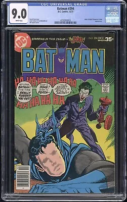 Buy Batman #294 CGC 9.0 VF/NM Key Joker Cover|Two Face 1977 DC Comics • 118.25£