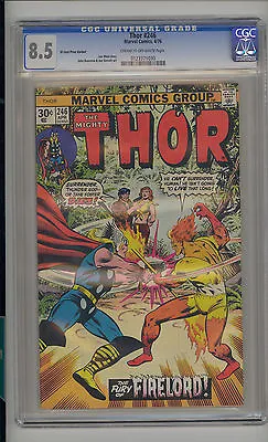 Buy Thor #246 CGC 8.5 VF+ Unrestored Marvel Firelord CR/OW Pages 30 Cent Variant • 160.69£