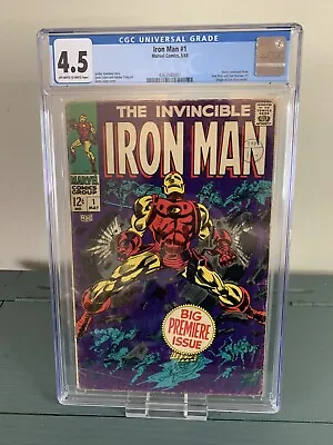 Buy Iron Man #1 CGC 4.5 VERY GOOD Plus Marvel Comic MAY 1968 Origin Retold • 426.89£