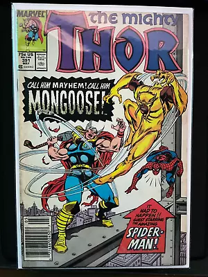 Buy The MIGHTY THOR #391 1988 1st APPEARANCE OF ERIC MASTERSON THUNDERSTRIKE LOW GD • 3.95£
