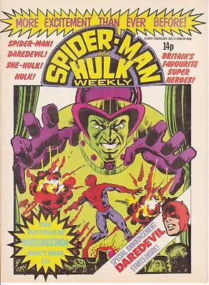 Buy Marvel UK Spider-Man And Hulk Weekly, #406, 1980, Daredevil, She-Hulk • 2.50£