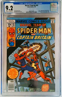 Buy MARVEL TEAM-UP Featuring SPIDER-MAN And CAPTAIN BRITAIN #65 CGC Graded ( 9.2) • 189.22£