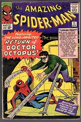 Buy Amazing Spider-man #11 - Marvel 1964 - Bagged Boarded - Gd (2.0) • 274.66£