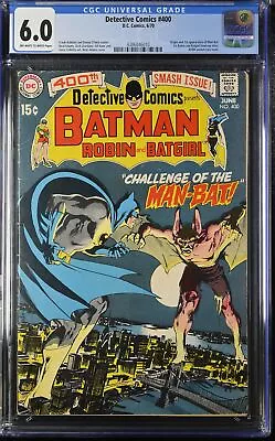 Buy Detective Comics #400 - D.C. Comics 1970 CGC 6.0 Origin And 1st Appearance Of Ma • 275.92£