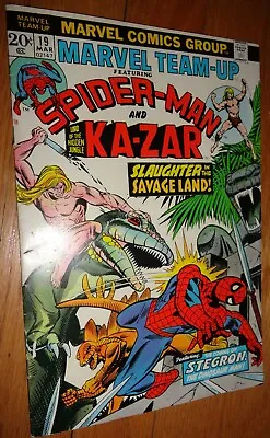 Buy Marvel Team Up #19 Spider-man Ka-zar Gil Kane 9.0 But Color Chip Rear Spine Whit • 14.19£