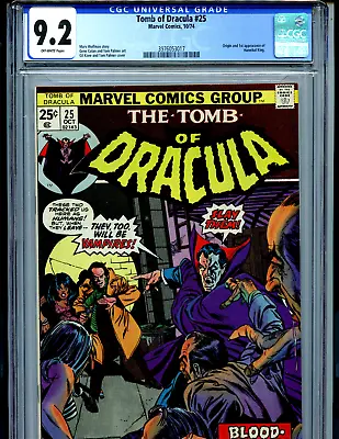 Buy Tomb Of Dracula 25 CGC 9.2  1974 Marvel 1st Hannibal King Amricons K58 • 748.94£