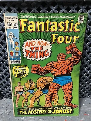 Buy Marvel Comic Fantastic Four #107 Feb 1971 Janus 1st Appearance • 24.13£