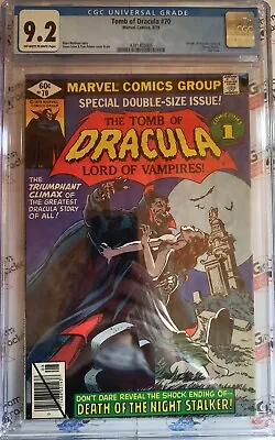 Buy Tomb Of Dracula #70 CGC 9.2 FINAL ISSUE HTF! • 236.61£