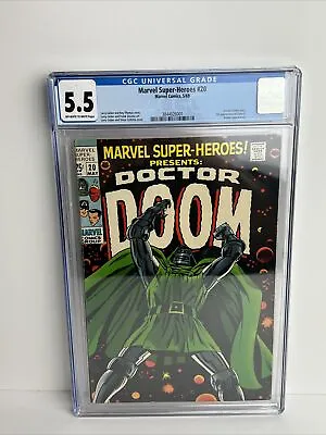 Buy Marvel Super-Heroes #20 CGC 5.5 Marvel 1969 Doctor Doom Story First App. Valeria • 256.26£
