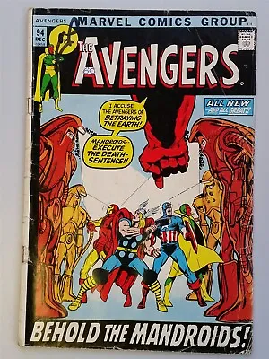 Buy Avengers #94 Vg- (3.5) Mandroids December 1971 Marvel Comics ** < • 16.99£