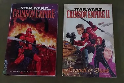 Buy Star Wars Crimson Empire & Crimson Empire II DARK HORSE COMICS 1st Edition 98/99 • 20.11£