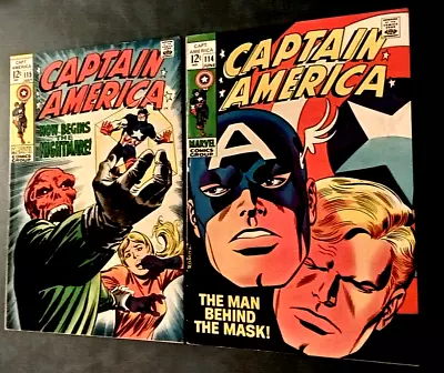 Buy Captain America 114&115    Comic Lot       Mid-grade ++     Sharp Copies • 27.98£