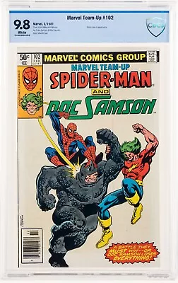 Buy Marvel Team-Up 102 NEWSSTAND CBCS 9.8 Spider-Man Rhino Frank Miller 1981 Cgc • 182.24£