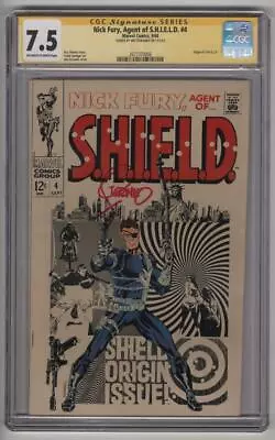 Buy Nick Fury Agent Of Shield #4 CGC 7.5 OW/W Pgs Signatures Series SS Jim Steranko  • 397.50£