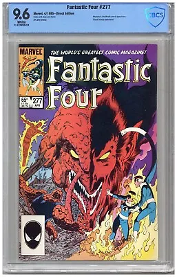 Buy Fantastic Four  #277  CBCS   9.6  NM+  White Pgs  4/85  Mephisto & Dire Wraith C • 51.97£