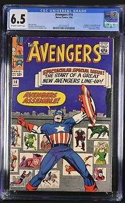 Buy Avengers #16 CGC 6.5 (1965) Scarlet Witch Quicksilver Goliath Join Marvel FN+ • 193.08£