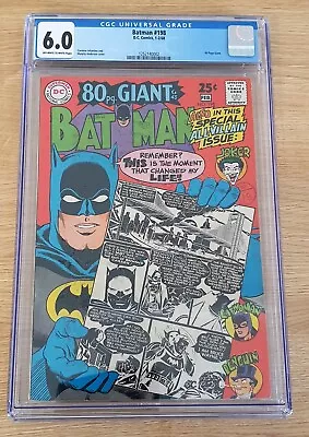 Buy Batman 198 From 1968 CGC 6.0 80 Page Giant • 75£