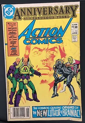 Buy Action Comics #544 (June 1983, Luthor & Brainiac, 45th Anniversary) • 7.99£