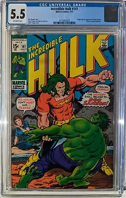 Buy Incredible Hulk 141 Cgc 5.5 1st Appearance Of Doc Samson  • 117.75£