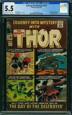 Buy Journey Into Mystery 119 CGC 5.5, 1st Appearance Of Volstagg, Fandral, Hogun • 149.88£