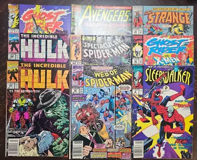Buy Comic Book Lot Of 9- Sleepwalker,Ghost,Rider,Dr Strange,Avengers,Spiderman,Hulk • 12.71£