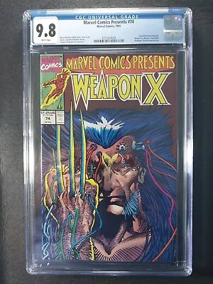 Buy Marvel Comics Presents #74 CGC 9.8 NM/M Wolverine Origin Issue Weapon X WP 1991 • 82.19£
