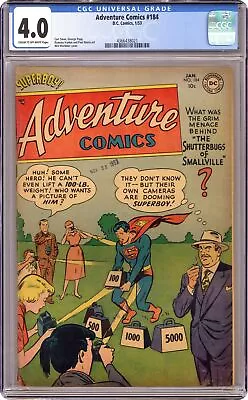 Buy Adventure Comics #184 CGC 4.0 1953 4366438021 • 217.42£