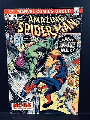 Buy Amazing Spider-Man #120 Marvel 1973 (FN/VF) Hulk Appearance! L@@K! • 98.94£