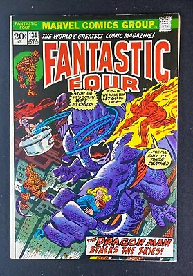 Buy Fantastic Four (1961) #134 VF+ (8.5) John Buscema Dragon Man • 44.23£