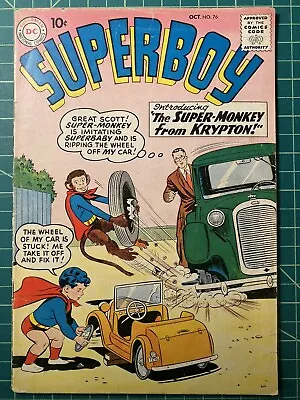 Buy Superboy #76 In 5.5 FN- First Beppo The Super Monkey! B@@YAH! • 48.26£