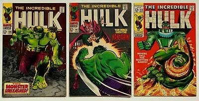 Buy 3 ISSUES INCREDIBLE HULK Marvel Comic Nos 105 107 & 113 *SILVER AGE* VGC • 95£