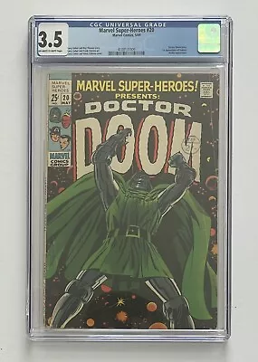 Buy Marvel Super-heroes #20. May '69. Marvel. 3.5 Cgc. 1st Valeria & Solo Doom Story • 200£