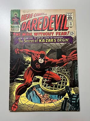 Buy Daredevil #13 (1966)🔑1st App. Vibranium, Stan Lee, Jack Kirby **FN 6.0 Range** • 42.10£