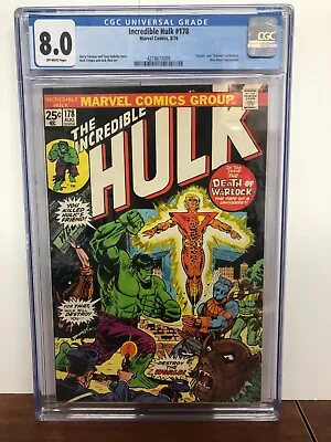 Buy The Incredible Hulk #178 Marvel Comics (1974) CGC 8.0 Rebirth Of Adam Warlock • 71.95£
