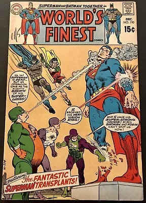 Buy World's Finest #190 VF Superman Batman 1969 Silver Age  Luthors Final Revenge  • 10.28£