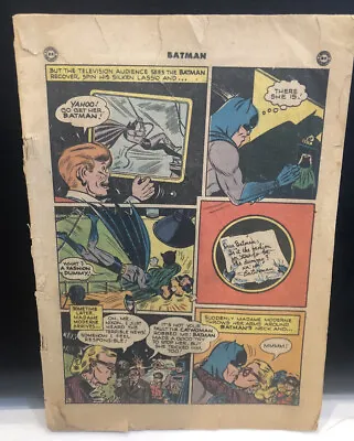 Buy Batman #47 Comic DC Comics Origin Of Batman 1948 Incomplete Coverless Golden Age • 99.45£
