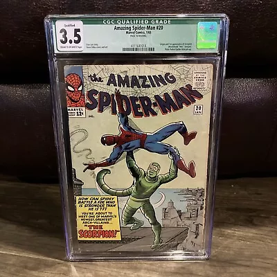 Buy Amazing Spider-Man #20 CGC Qualified 3.5 1st Appearance Of Scorpion 1965 • 280.21£
