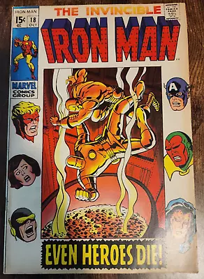 Buy IRON MAN #18 With The Avengers! 1969 All 1-332 Issues Listed! (6.0) Fine • 15.28£